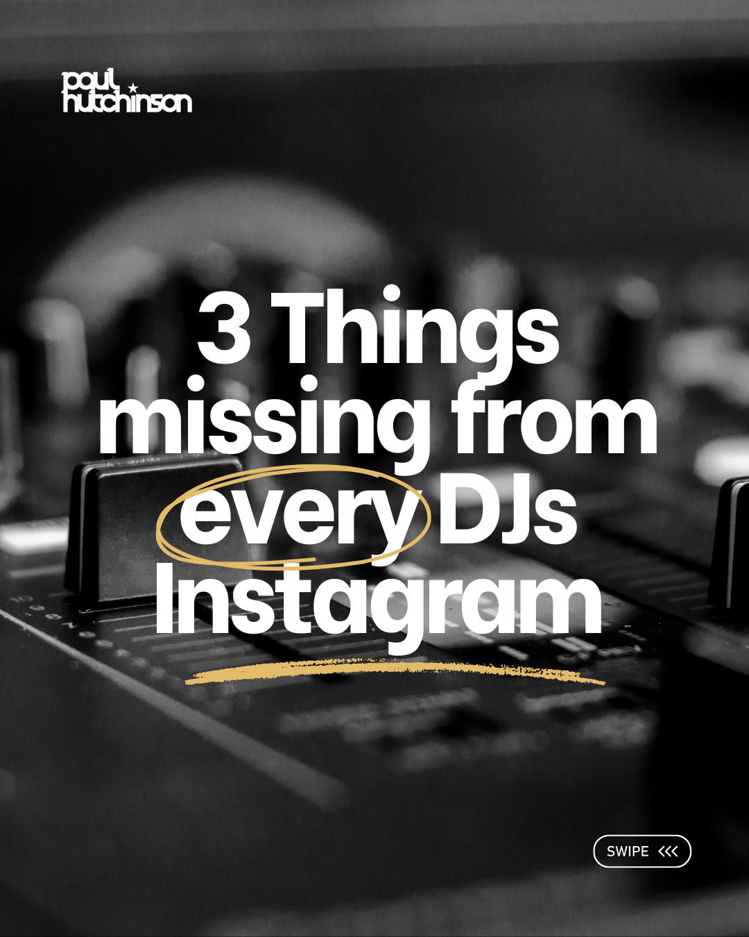 3 things missing from every DJ's Instagram — clear niche, personality content, and a reason to follow